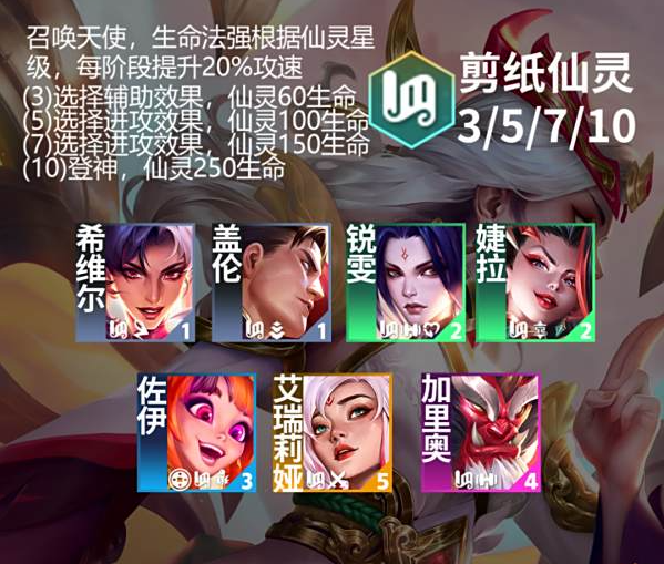 云顶之弈S11剪纸仙灵羁绊效果是什么 S11剪纸仙灵羁绊介绍